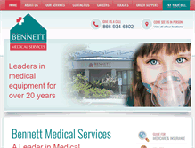 Tablet Screenshot of bennettmedical.com